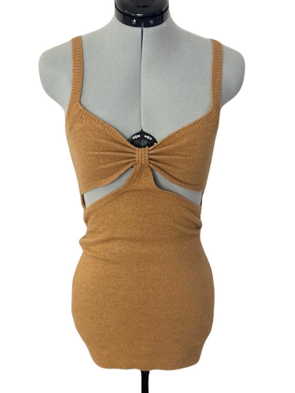Super Soft Knit Cutout Twist Micro Mini Dress Tonic S